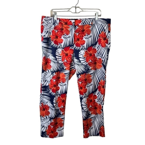 Wildfang Pants - Wildfang Empower Tropical Slim Crop Pants